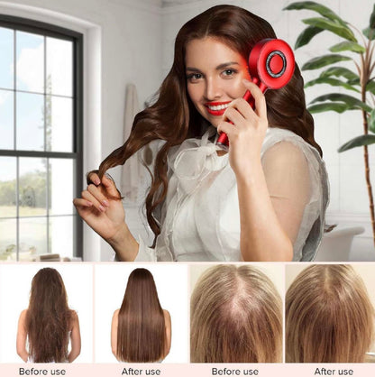 Premium Head Scalp Electric Massager Comb – Waterproof Deep Scalp Massage Brush with Hair Oil Applicator