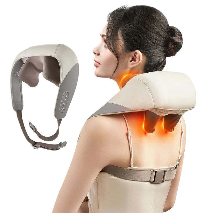 Cordless Neck & Shoulder Pain Relief Massager – Hands Free | Rechargeable